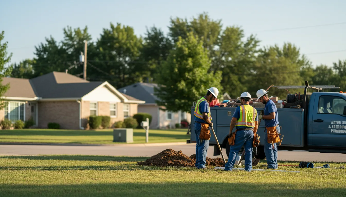 Residential water line and bathroom plumbing service in Boomer, WV